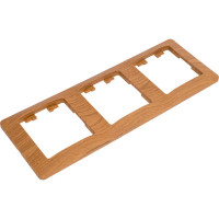 3-ая рамка Systeme Electric Glossa Дерево Дуб, вертикальная GSL000507