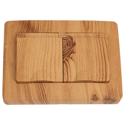 2-ая розетка Systeme Electric Blanca с/у ясень с/з IP44 со шт., 16А BLNRS441125