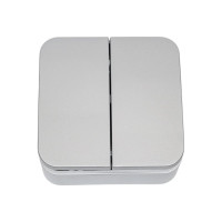 2-клавишный выключатель Systeme Electric Blanca о/у без пласт. алюминий, 10А BLNVA105003