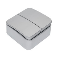 2-клавишный выключатель Systeme Electric Blanca о/у без пласт. алюминий, 10А BLNVA105003