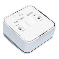 1-клавишный переключатель Systeme Electric Blanca о/у, с изол. пласт. алюминий, с подсветкой 10А BLNVA106113