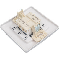 2-клавишный переключатель Systeme Electric Blanca с/у алюминий, 10А BLNVS106603