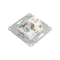 Розетка Systeme Electric Glossa бежевый TV+RJ45, кат.5E GSL000289