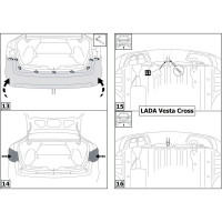 Фаркоп BERG разборный для Lada Vesta 2015-2022/Vesta Cross 2017-н.в., шар A, 1000/75 кг, F.6012.003