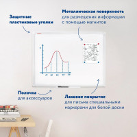 Магнитно-маркерная доска BRAUBERG Standard 45x60 см, ПВХ рамка 237560