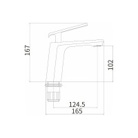 Смеситель для умывальника FASHUN A1081-8