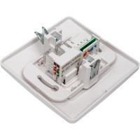 Двойная розетка Systeme Electric BLANCA, С/У, комплект RJ45 категория 5E + телефонная RJ11, белый BLNIS045111