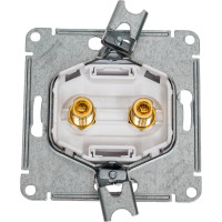 Аудиорозетка Systeme Electric AtlasDesign Жемчуг двухместная SE ATN000487