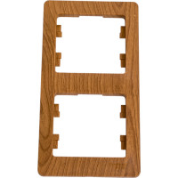 2-ая рамка Systeme Electric Glossa Дерево Дуб, вертикальная GSL000506