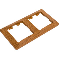 2-ая рамка Systeme Electric Glossa Дерево Дуб, вертикальная GSL000506