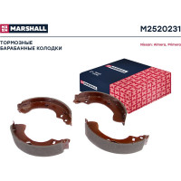 Тормозные колодки барабанные задние Nissan Almera II N16 00-, Primera II P11 99- MARSHALL M2520231