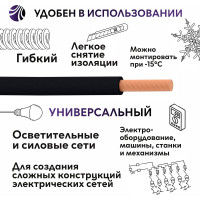 Провод ОРЕОЛ ПуГВ нг А LS 1х0,75 черный 100м 00-00004243