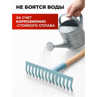 Грабли ООО Агростройлидер 12-ти зубые прямые с черенком в сборе, L=1,2 м САД-08.11.1