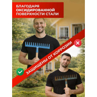 Грабли ООО Агростройлидер 12-ти зубые прямые с черенком в сборе, L=1,2 м САД-08.11.1