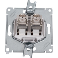 Двойная компьютерная розетка Systeme Electric ATLASDESIGN RJ45+RJ45, кат.6А, механизм, БЕЛЫЙ ATN000188