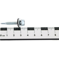 Кровельный саморез КВАДРА 5.5x32, цинк, сверло PT.3, шайба EPDM, 100 шт. 550321050100