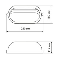 Светильник TDM ELECTRIC НПБ1207 белый, овал, ресничка, 100 Вт IP54 SQ0303-0057