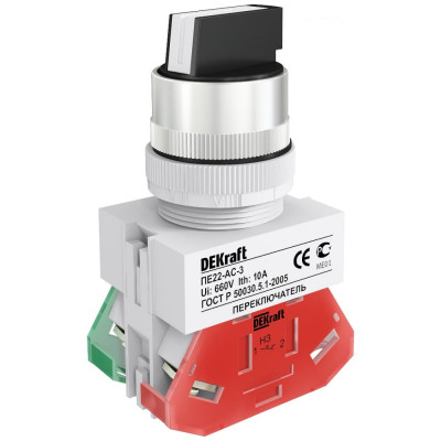 Переключатель Dekraft ПЕ-22, 10 А, IP54, 660 В 25140DEK