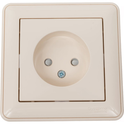 Розетка с рамкой, слоновая кость WESSEN 59 Systeme Electric RS16-151-28