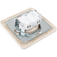Розетка с рамкой, слоновая кость WESSEN 59 Systeme Electric RS16-151-28