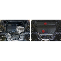 ЗК+КПП Big для Skoda Octavia с Webasto 2013-2017/Octavia 2017-н.в., st 2mm АвтоБроня 111.05114.1