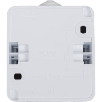 1-клавишный выключатель Systeme Electric Lexel Этюд Белый с подсветкой IP44, наружный BA10-045B
