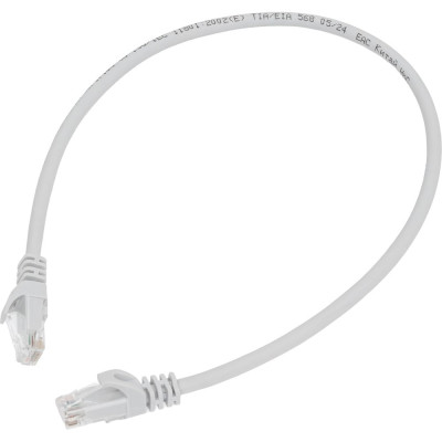 Патч-корд ITK категории 6 UTP LSZH 0.5 м серый PC01-C6UL-05M
