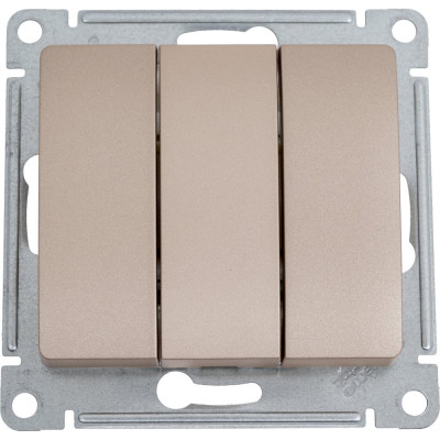 3-клавишный выключатель Systeme Electric GLOSSA 10АХ, ТИТАН GSL000431