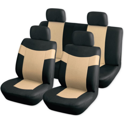Комплект чехлов-рубашек на сиденья с подголовниками ARNEZI черный с бежевым 8пр 00-01035830