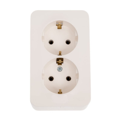Двойная розетка Systeme Electric BLANCA О/У с заземлением, без шторок, МОЛОЧНЫЙ BLNRA010202