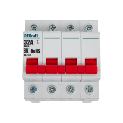 Выключатель нагрузки Dekraft ВН102-4Р-032А 17014DEK