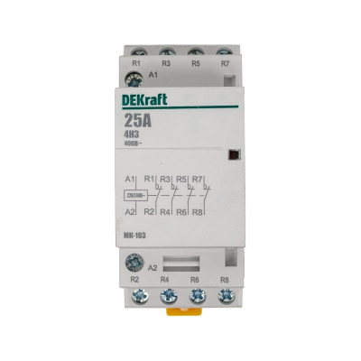 Модульный контактор Dekraft МК103-025A-230B-04 18070DEK