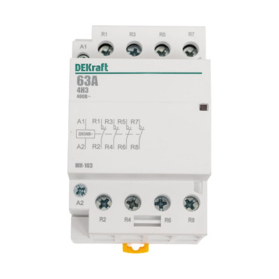 Модульный контактор Dekraft МК103-063A-230B-04 18091DEK