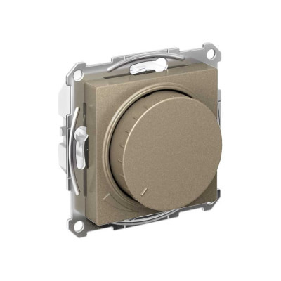 Механизм поворотно-нажимного светорегулятора (диммера) Systeme Electric Atlasdesign led, rc, 400вт, шампань ATN000523