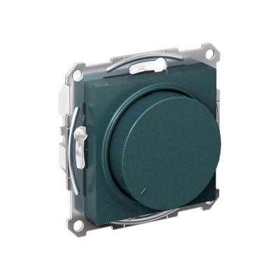 Механизм поворотно-нажимного светорегулятора (диммера) Systeme Electric Atlasdesign led, rc, 400вт, изумруд ATN000823