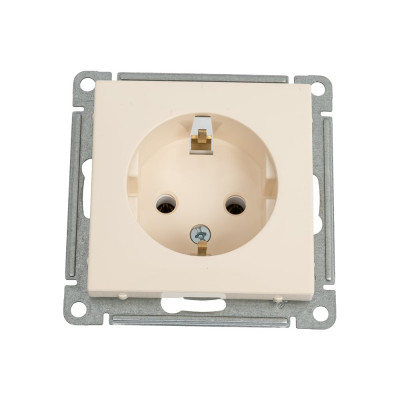 Розетка Systeme Electric W59 с заземлением без шторок, 16а, механизм, слоновая кость RS16-154-2-86