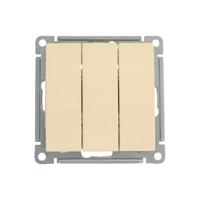 Механизм 3-клавишного выключателя Systeme Electric W59 10ах, слоновая кость VS0510-351-2-86