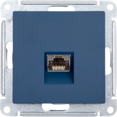 Компьютерная розетка Systeme Electric Atlasdesign аквамарин rj45, кат 6е ATN001186