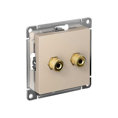 2-местная аудиорозетка Systeme Electric Atlasdesign песочный ATN001287