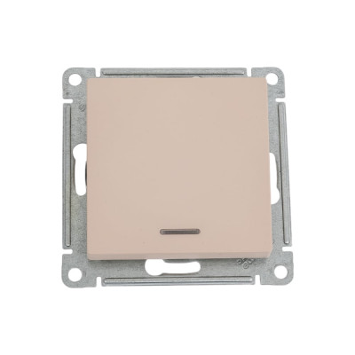 1-клавишный переключатель Systeme Electric Atlasdesign песочный с подсветкой сх.6а, 10ах ATN001263