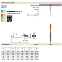 Раскатник Guhring M 6, DIN371, HSS-E, тип N, TiN 5598 6,000
