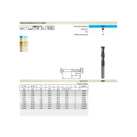 Фреза шпоночная Super Line длинная серия XL (3 мм; Z=2; твердый сплав; тип N; FIRE) Guhring  5549 3,000