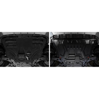 Защита картера и КПП АвтоБРОНЯ для Ford Kuga II 2013-2016 2016-н.в, с крепежом, 111.01873.1