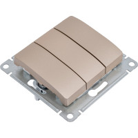 3-клавишный выключатель Systeme Electric GLOSSA 10АХ, ТИТАН GSL000431