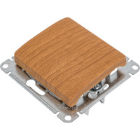 1-клавишный переключатель Systeme Electric GLOSSA 10АХ, ДЕРЕВО ДУБ GSL000561