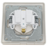 Розетка Systeme Electric GLOSSA с заземлением, со шторками, с крышкой, 16А, IP44, ТИТАН GSL000448