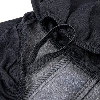 Комплект чехлов-рубашек на сиденья с подголовниками ARNEZI черный с синей полосой, 8пр A0508008