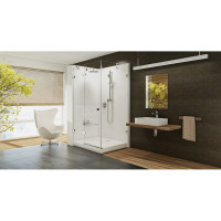 Угловая панель Ravak GIGANT PRO 100x80, левая, с креплением. белая XA83AL01010