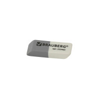 Набор ластиков 24 шт в упаковке BRAUBERG 3 шт. 41х14х8 мм серо-белые прямоугольные скошенные  222463
