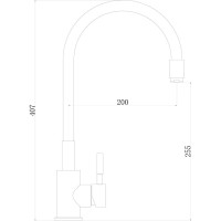 Смеситель для кухни UKINOX нержавеющая сталь, с гибким изливом UM2106 SS